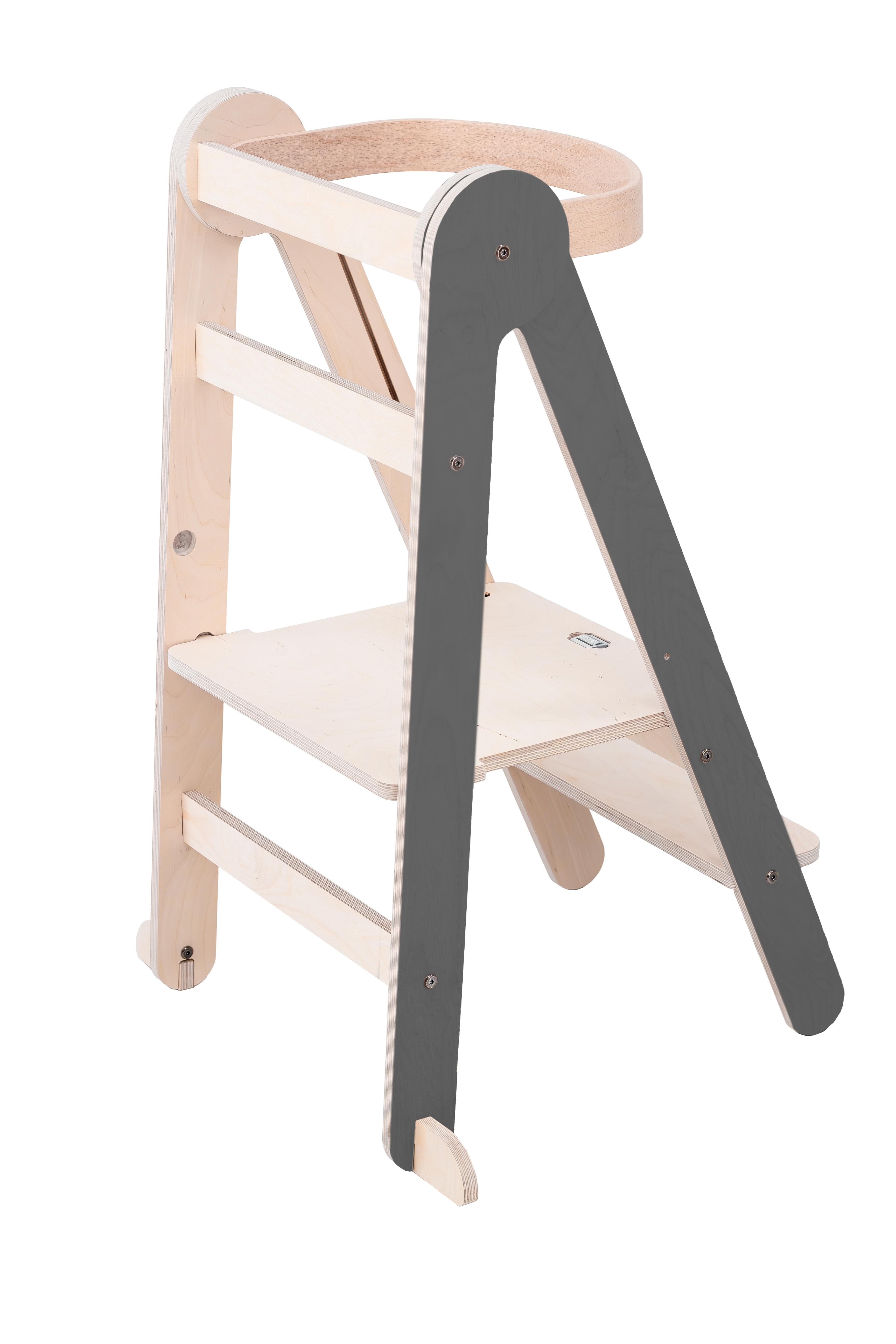 MamaToyz Fold Grau Lernturm