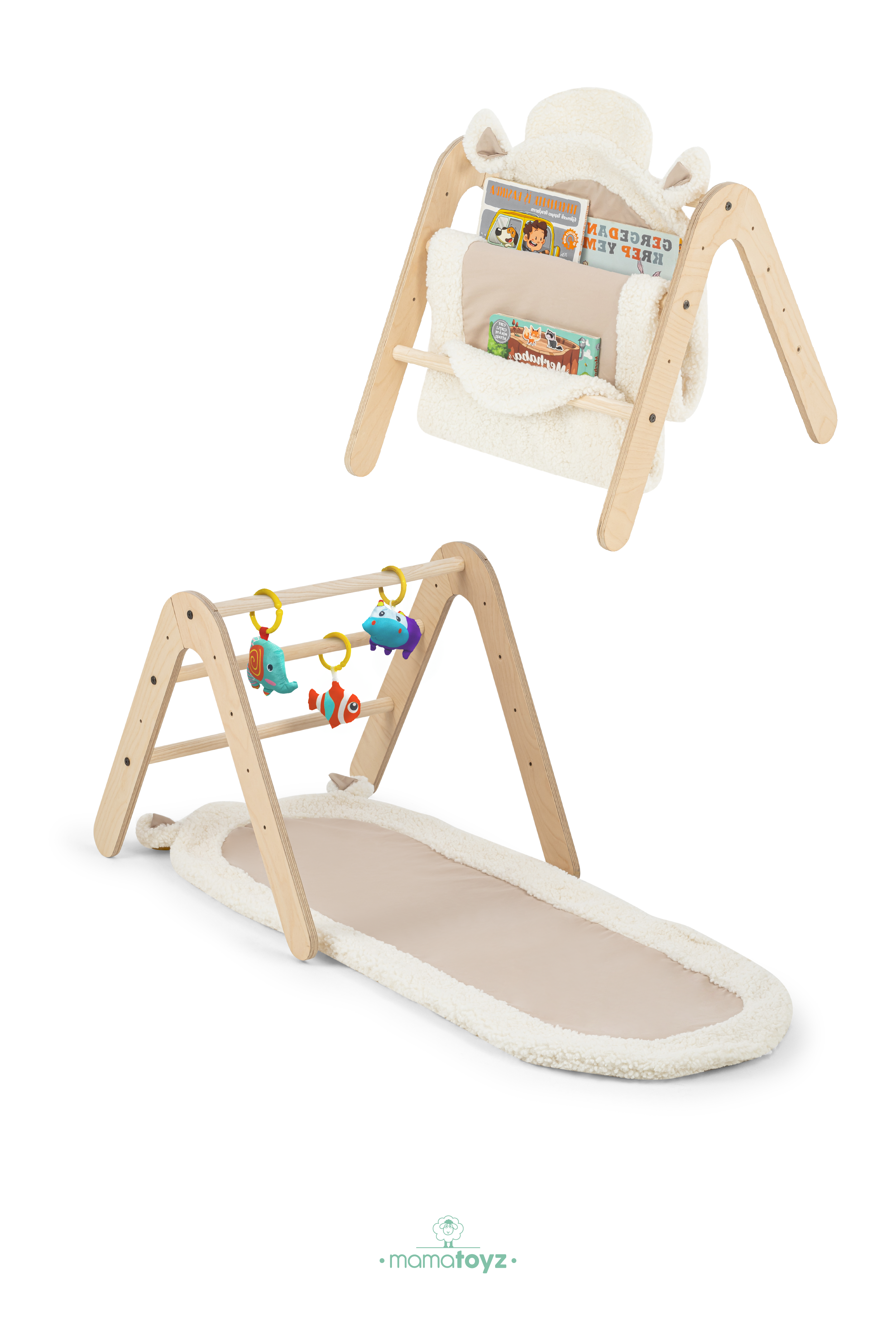 MamaToyz Gimy Baby Gym and Bookshelf