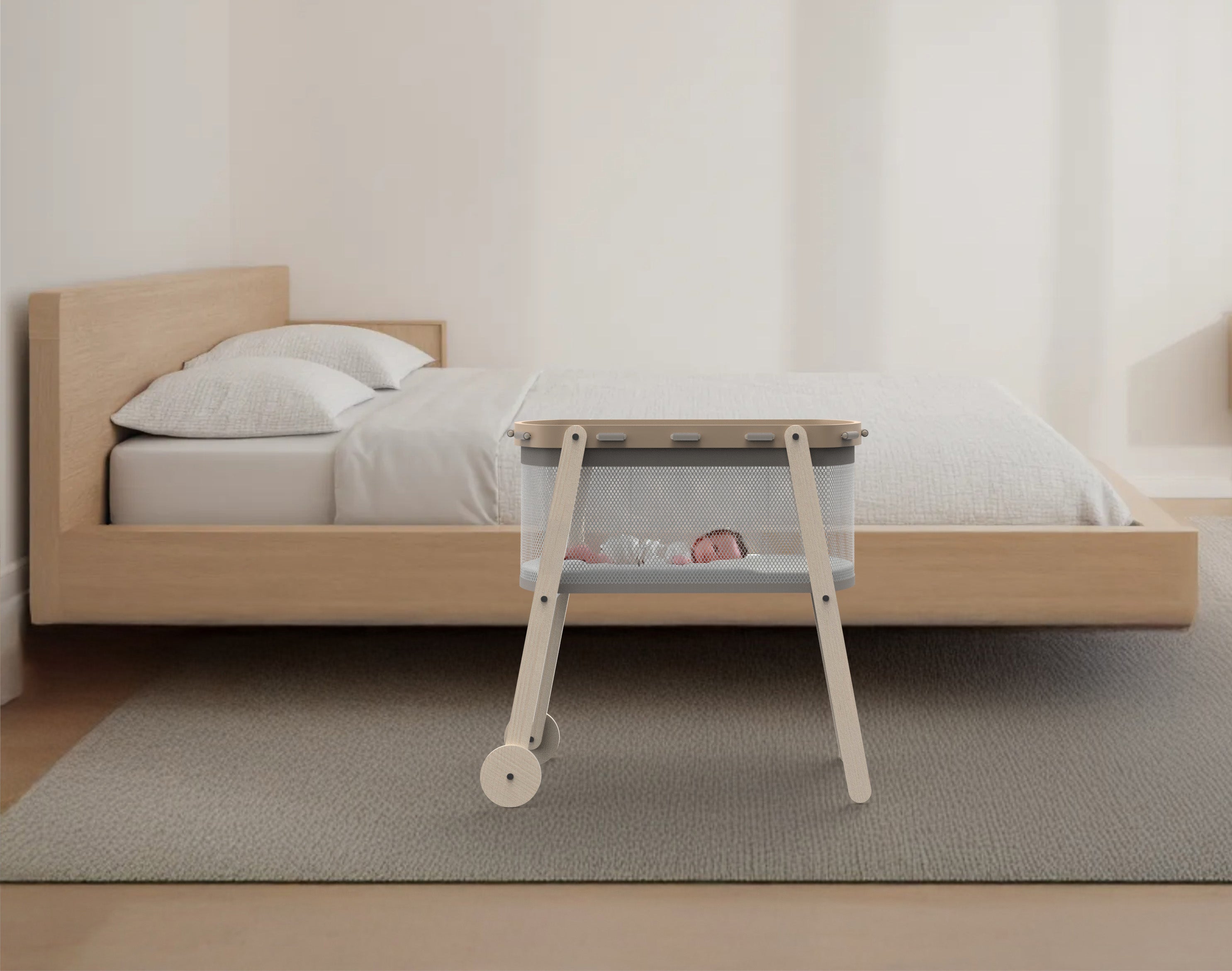 MamaToyz Ninny Bedside Crib
