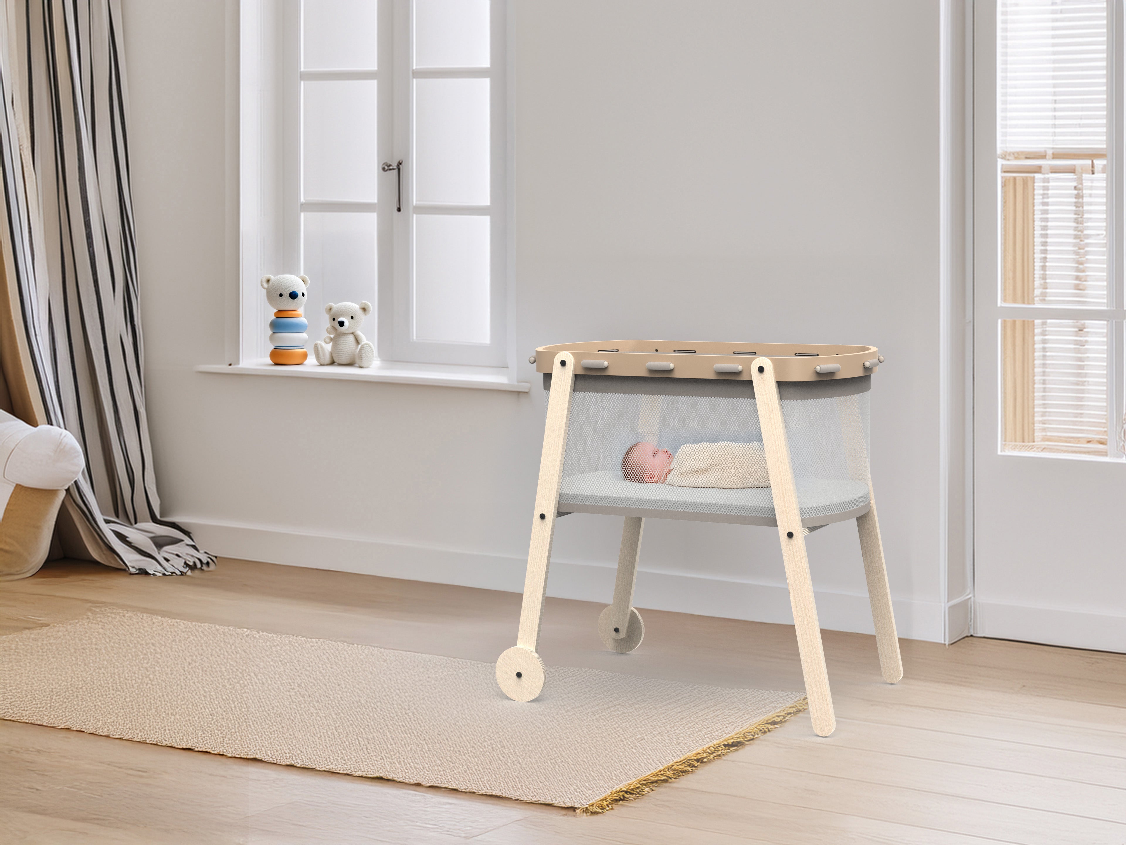 MamaToyz Ninny Bedside Crib